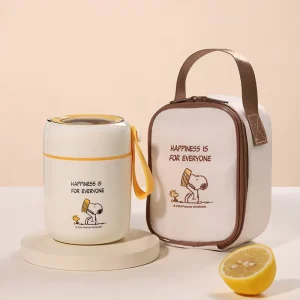 304 Stainless Steel Insulated Soup Cup with Spoon and Lunch Bag