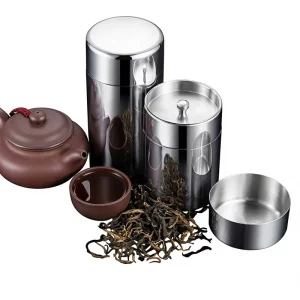 304 Stainless Steel Modern Minimalist Custom Tea Caddy Multi-Functional Sealed 550ml Portable Coffee Bean Container