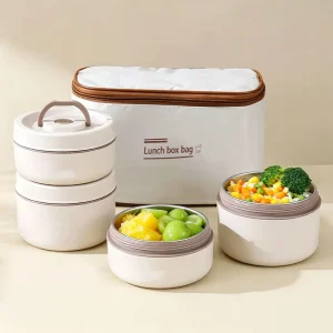 304 Stainless Steel Portable Insulated Tiffin Bento Lunch Box Food Storage Container