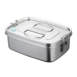 304 Stainless Steel Sealed Leak Proof Food Container Dual Tier Bento Box 3 Compartments Eco-Friendly Reusable Portable Lunch Box