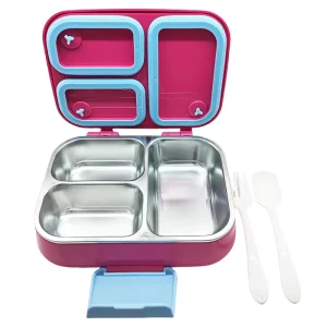 304 Stainless Steel Spill proof Leak Proof Bento Lunch Box Fresh keeping Buckle for Kids Restaurant Food Storage Container
