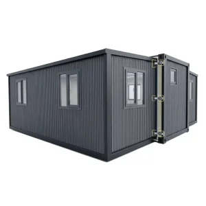 30FT Container House Gray Prefab Modular Home for Camp Hotel Dormitory