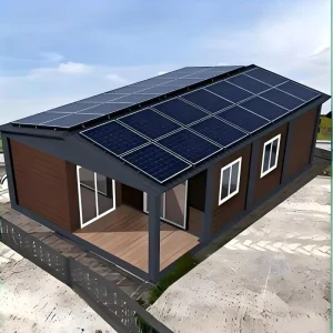 30ft Luxury Solar Powered Expandable Container House 42kWh Daily Off-Grid 2-3 Bedroom Prefab Villa for Modern Office Resort