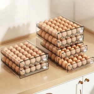 32 Cell Household Drawer Type Food Grade Kitchen Egg Preservation Box Egg Storage Box for Refrigerator
