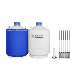 35 Liter Liquid Nitrogen Container Dewar Frozen Tank LN2 Storage Sample Container