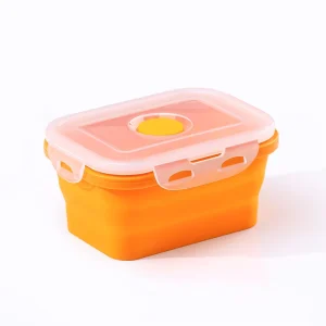 350ml Silicone Lunch Box Folding Lunch Box for Students and Office Workers Lunch Box for Microwave Oven Use