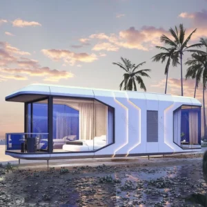 38 Sqm Hotel Homes Space Capsule Spacecraft Prefab Space Capsule House Prefabricated Capsule Home