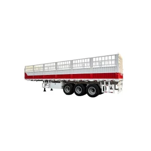 3Axle 60tons 20ft 40ft Container Cargo Transport Stake Semi Trailer Bulk Cargo Transport Side Wall Semi Trailer