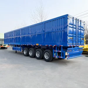 4-Axle 14m Box Semi-Trailer 60-Ton Heavy-Duty Mechanical Suspension Reinforced Cargo Box