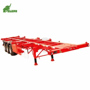 4 Axle 40ft Sliding Skeletal Container Trailer Tri axle Skeletal Trailer Chassis Container Trailer