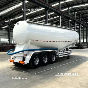 4 Axle Bulk Cement Tanker Semi Trailer Large Capacity for Cement Plant Intercity Distribution