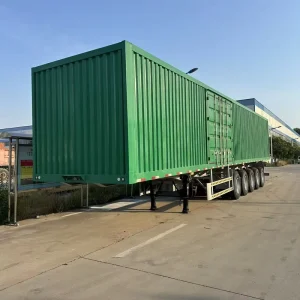 4 Axle Enclosed Dry Box Van Semi Trailer Closed Cargo Box Trailer for Express Logistics & General Goods Delivery
