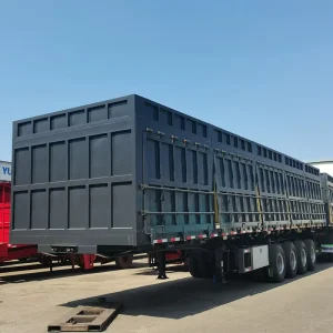 4-axle Fully Enclosed Cargo Container Dry Box Semi-trailer 60 Ton Cargo Container Truck