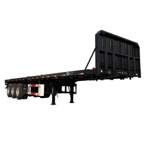 40 Feet 3 Axles 60 Ton Heavy Duty Flatbed Cargo Semi Trailer Container Transport Semi Trailer