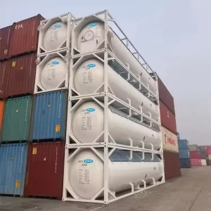 40 Feet Cryogenic LPG ISO Tank Container Transport Storage Vacuum Insulated Pressure Vessel Bulk Gas Shipping Intermodal System