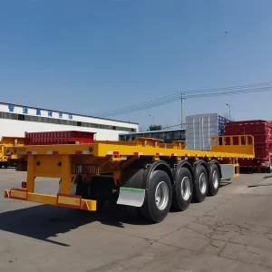 40 Ft 60 ft Container Transportation Semi trailer Articulated 40 Feet Flatbed Truck Trailer