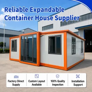 40 Ft Fast Installation Prefabricated Expandable Container House Luxury Tiny House 2 Bedroom Mobile Modular Home with Kitchen