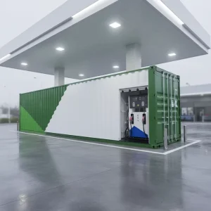 40 foot ISO Container Mobile Fuel Station Double layer Oil Tank Design Mini Gas Station with Pump High Safety Level