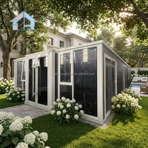 40FT Expandable Container House Modular Tiny Home with Multi-colored Metal Cladding Space Capsule Design Granny Flats Modern