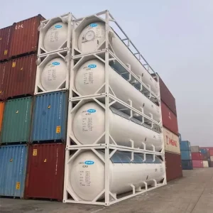 40FT LPG Cryogenic Storage Tank ISO Shipping Container Designed for Gas Haulage