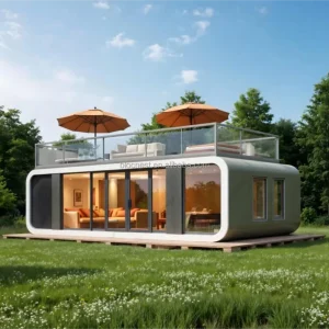 40FT Modular Prefab Apple Cabin with Hot Dip Galvanized Steel Frame