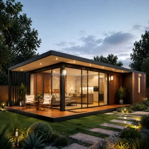 40FT Prefabricated China Manufacturer Fcollapsible House Assemble 4 Bedrooms Luxury Log Houses Prefab Prefabricated House