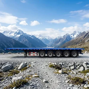40Ft Shipping Container 2-3 Axle Flatbed Semi-Trailer Steel Material Truck Trailer