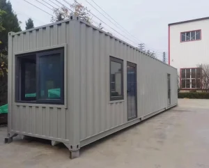 40Ft Steel Sandwich Panel Shipping Container House Customizable Bedroom Villa Modern Design Breathable Fully