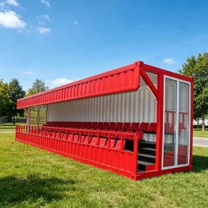 40HC Modern Steel Structure Outdoor Grandstand Stadium Shipping Kiosk Container