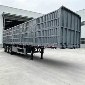 40ft 12 5m 3 Axle Mechanical Suspension 12 Twist Locks 2m High Removable Sidewall Convertible Flatbed Semi Trailer