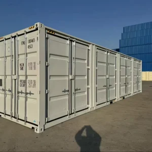 40ft 4 Side Door Opening Dry Cargo Shipping Container with Steel Sandwich Panel and Wooden Floor