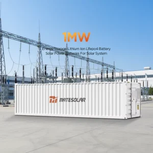 40ft BESS LiFePO4 Battery Container 1MWh 2MWh 3MWh Solar Energy Storage System for Commercial and Industrial Use