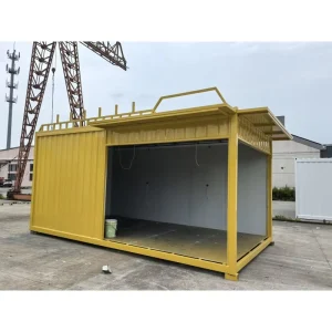 40ft Black Expandable Shipping Container Outdoor Use Mobile Prefab House Made of Steel and Sandwich Panel
