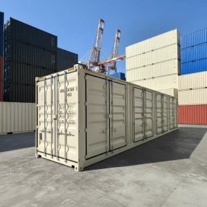 40ft Certified Dry Container 40HC High Cube Open Side 4 Side Doors 76.4 CU.M Capacity SPA-H Material