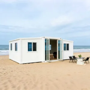 40ft Double Wing Expandable Folding Container House Modern Design Fully Furnished Waterproof Insulated Steel Structure