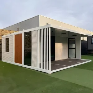 40ft Expandable Container House Modern 3 Bedroom Modular Home Sandwich Panel Insulated Factory Direct Supplier SGS with Balcony