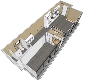 40ft Expandable Prefabricated Shipping Container House Modular Steel Container Home for Living Office Accommodation Australia