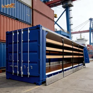 40ft High Cube Dry Cargo Pallet Wide 40 Foot Curtain Side Storage Shipping Container