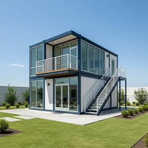 40ft Modular Flat Pack Steel Structure Container House Prefab Villa Modern Office Building Living Space