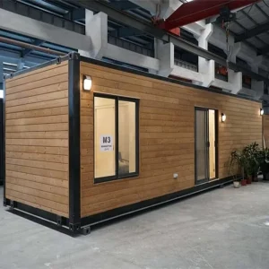 40ft Portable Villa Prefab House Office Pod Wooden Glass Structure Modern Design Eco Friendly Waterproof Steel Frame 50 Year