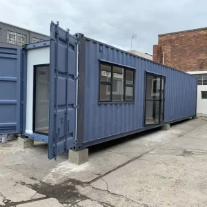 40ft Prefab Container House Black Bathroom Living Room