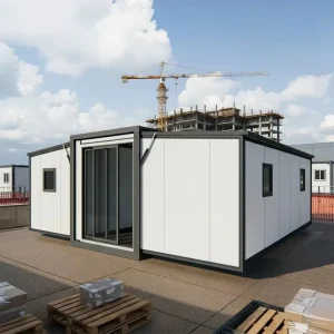 40ft Prefab Expandable Detachable Container House Windproof for Mining Area Duty Camp Office