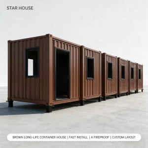 40ft Steel Container Cabin, Custom Windows & Doors, Ready to Use for Office/Dormitory