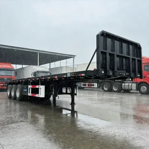 40ft Steel Lowbed Semi Trailer 3 Axle for Cargo Transport Custom Lowboy with 40-80 Ton Payload Capacity