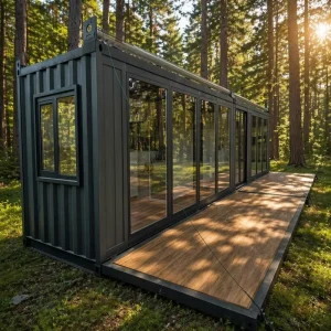 40ft Steel Structure Container House 1 Bedroom Modern Design Quick Installation Electric Deck Mobile Office Hotel Use 50 Year