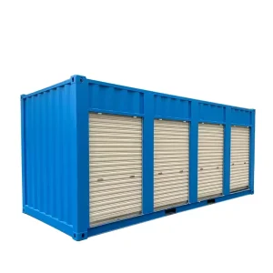 40ft Used Steel Shipping Container with Customized Logo 3 High Stacked Side Open Containers 20ft Capacity