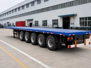5-Axle Flatbed Semi-Trailer for 20ft/40ft Containers