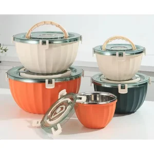 5 Pcs Set 2.5/4/6/8/11L Hotpot Casserole Food Warmer Container Set Thermal Food Container Lunch Box Container