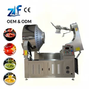50-500 Tiltling Industry Cookers Chilly Oil Electric Induction Sauce Industrial Cooker with Mixer Stirrer for Commercial Kitchen