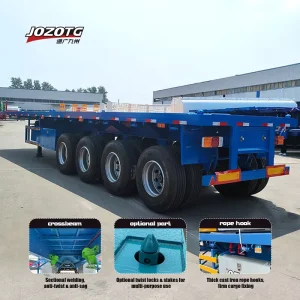 50 Tons 4-Axle Flatbed Trailer for Bulk Cargo